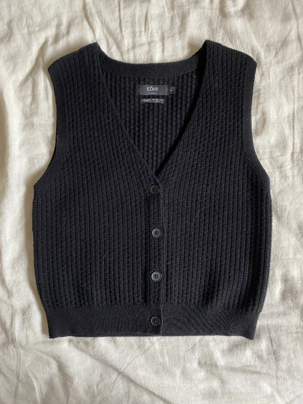 Black sweater vest
